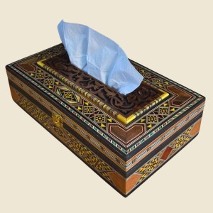 Etched Mosaic Tissue Box